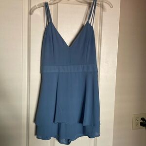 Fun light blue chiffon romper